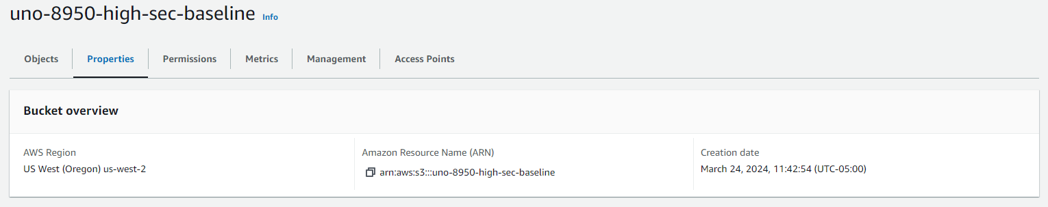 AWS Public Access Disabled Screenshot