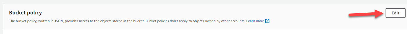 AWS S3 Bucket Policy Section