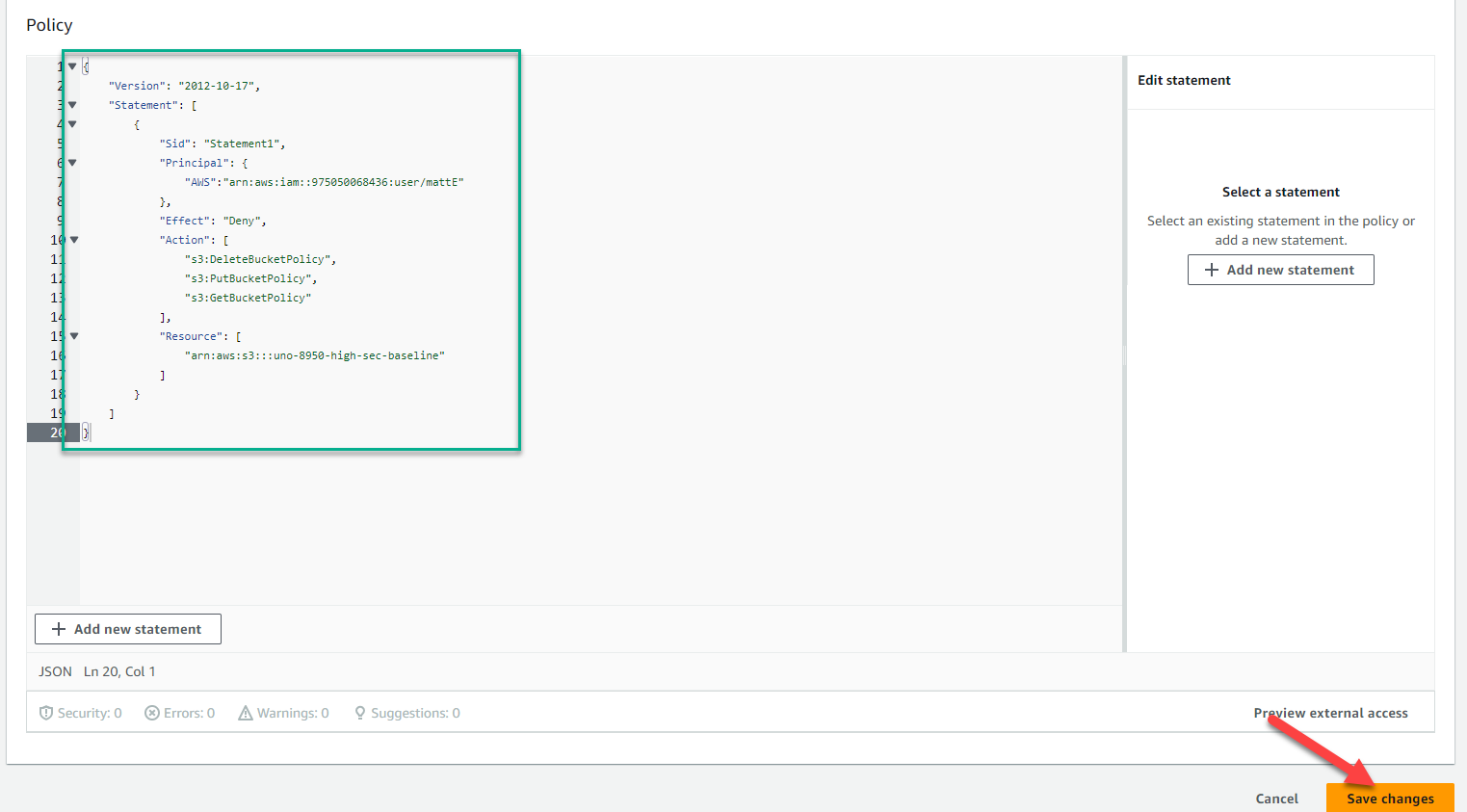 AWS S3 Bucket Policy Photo
